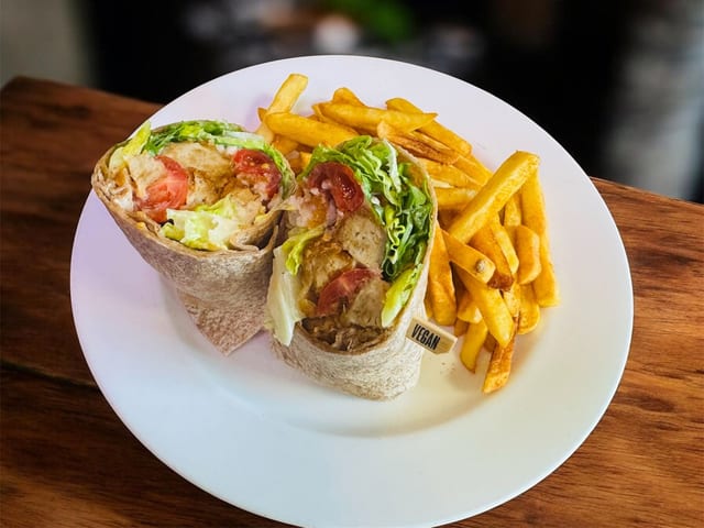 Crispy Chicken Caesar Wrap.