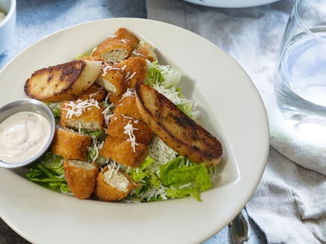 Crispy Chicken Caesar Salad.